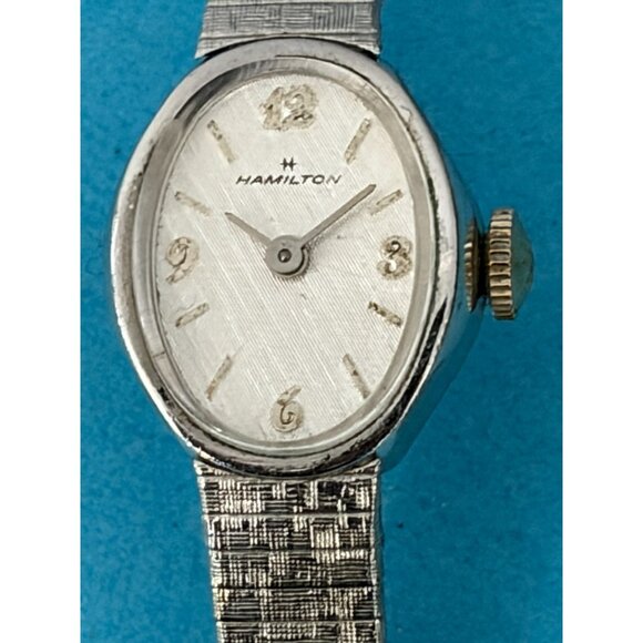 Vintage Hamilton Watch 10K RPG Rolled Gold Stainless Steel Ladies Watch Silver T main image 4